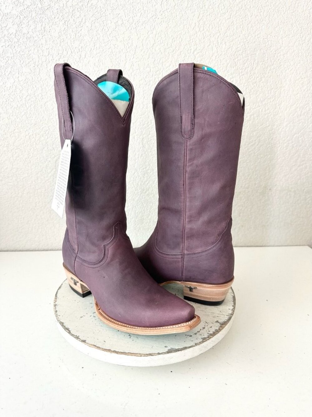 Lane EMMA JANE Purple Cowboy Boots Western Cowgirl Mid Calf Tall Snip Toe 8.5